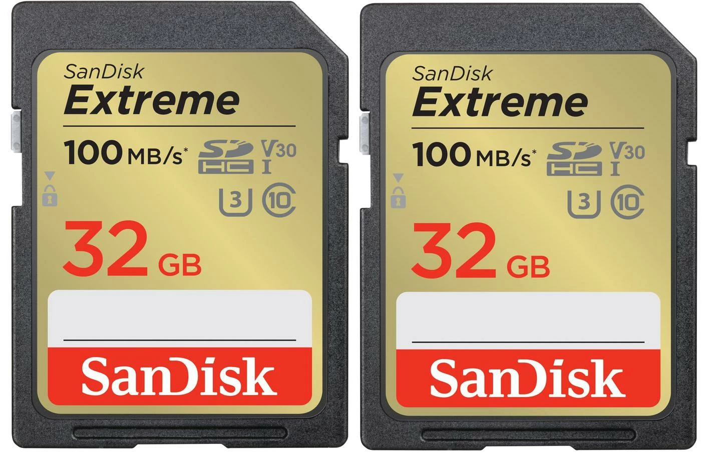 SanDisk Carte SDHC Extreme 32 GB Lot De 2 - Cartes Mémoire