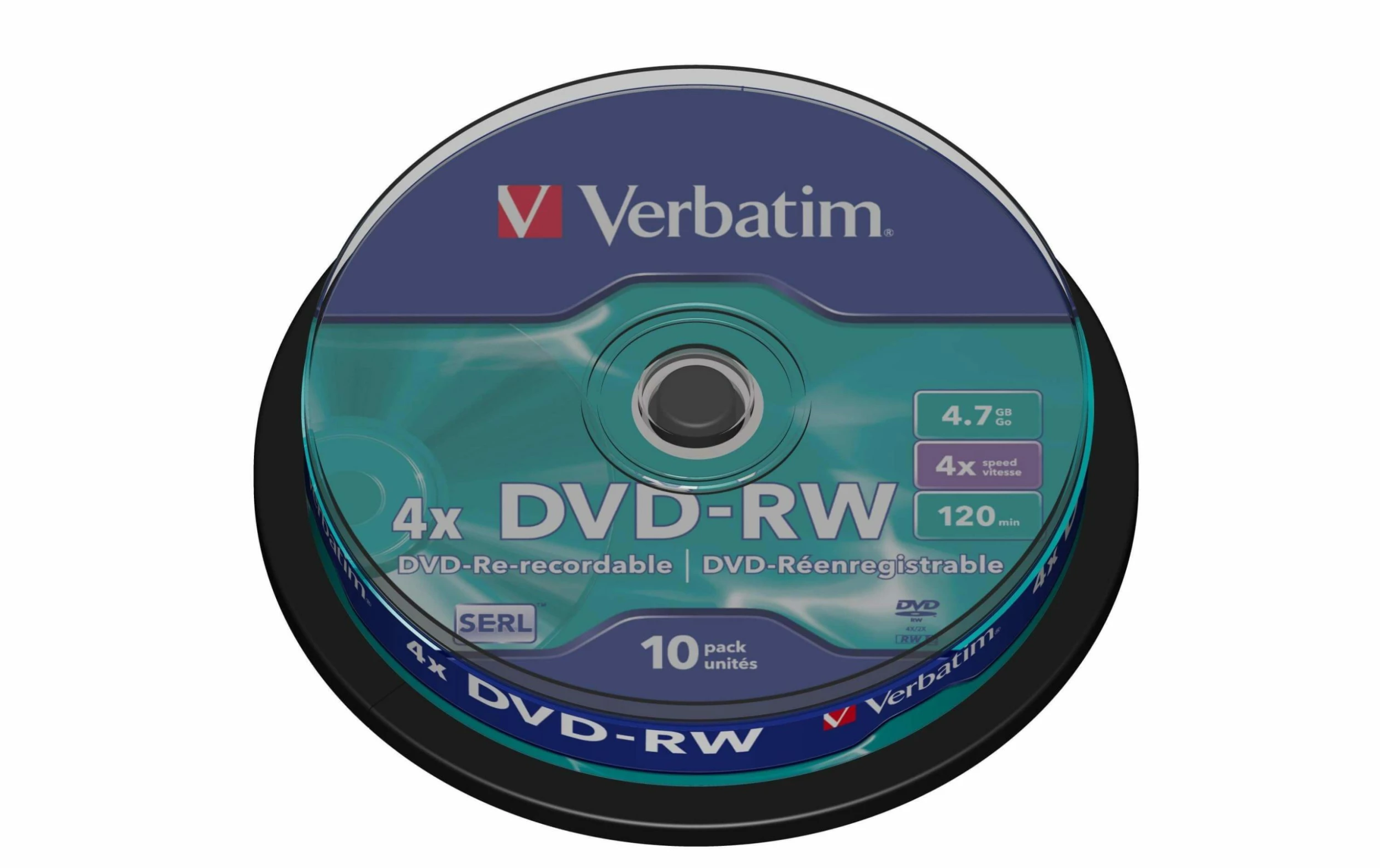 VERBATIM DVD-RW 43552 4.7 GB, Tour (10 Pièce/s) - DVD-R