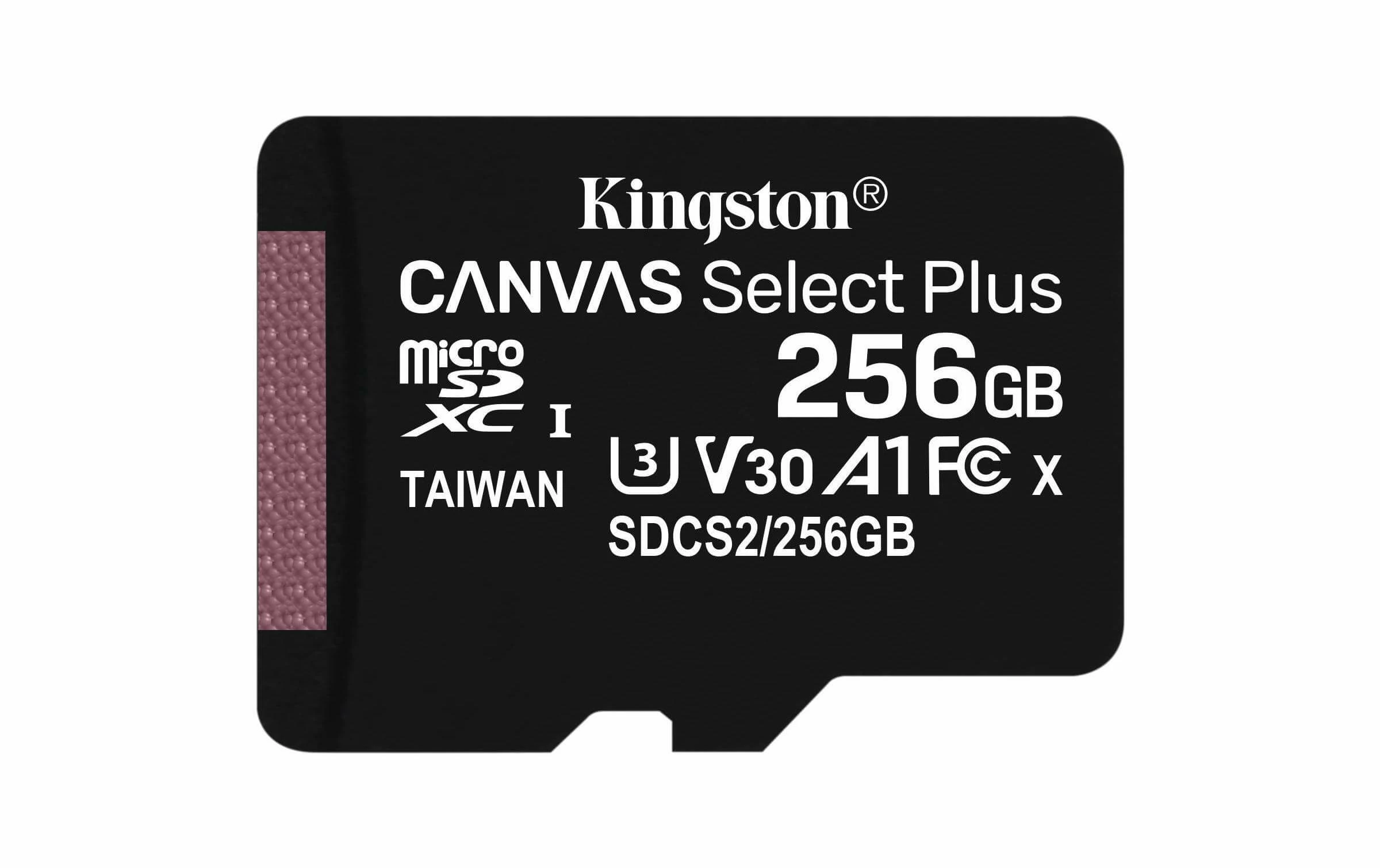 Kingston Carte MicroSDXC Canvas Select Plus 256 GB - Cartes Mémoire