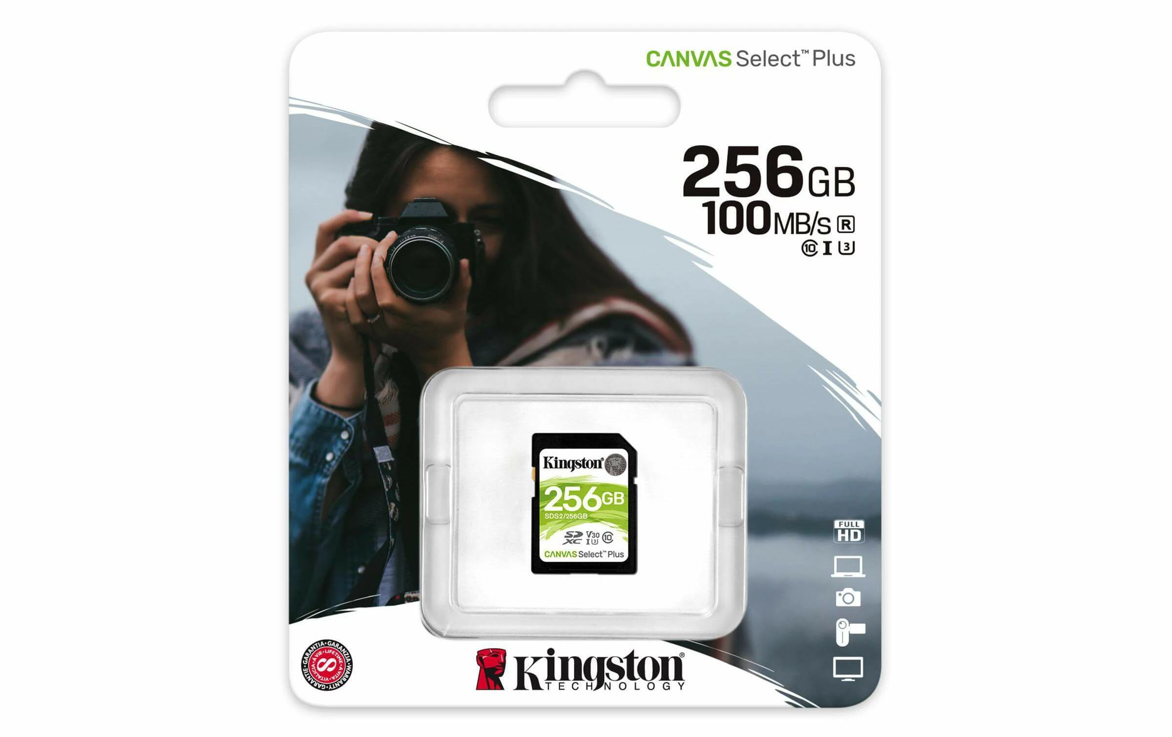 Kingston Carte SDXC Canvas Select Plus UHS-I 256 GO - Cartes Mémoire – Image 2