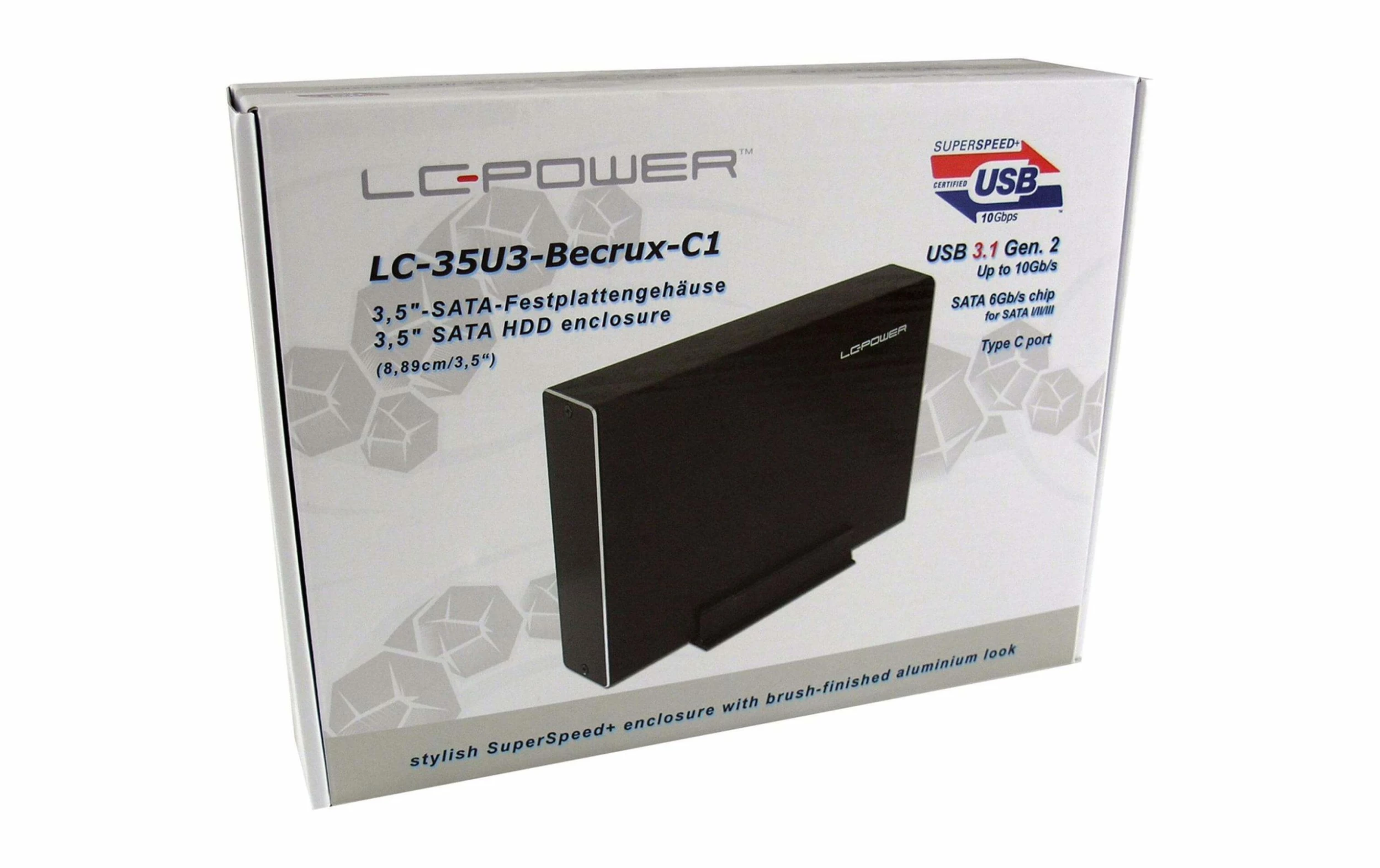 LC-Power Disques Durs Externes Boîtier Externe LC-35U3-Becrux-C1 3.5 – Image 2