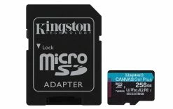 Kingston Carte MicroSDXC Canvas Go! Plus 256 GB - Cartes Mémoire