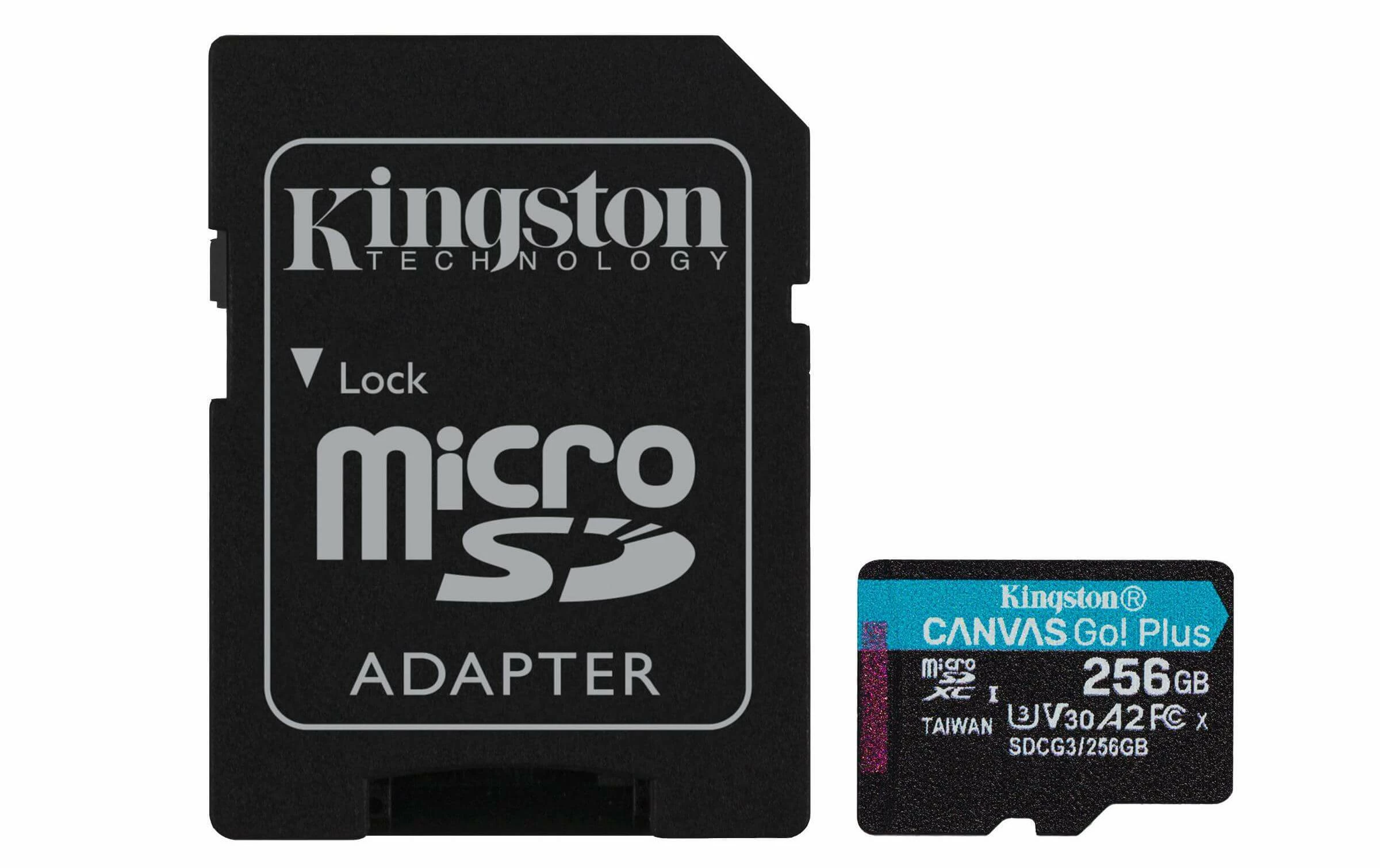 Kingston Carte MicroSDXC Canvas Go! Plus 256 GB - Cartes Mémoire