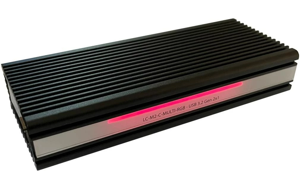 LC-Power Boîtier Externe LC-M2-C-MULTI-RGB M2 - Disques Durs Externes – Image 2