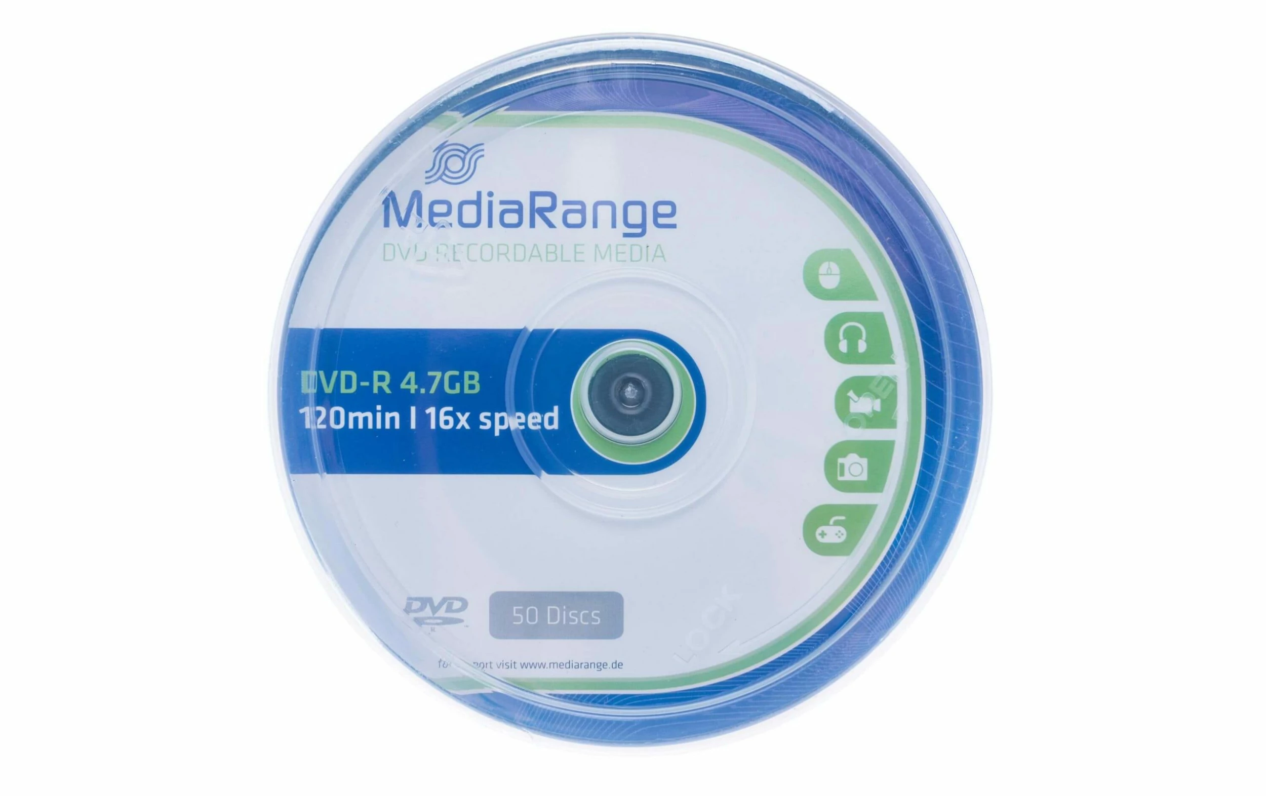 MediaRange DVD-R Support 4,7 Go, Broche (50 Pièces) - DVD-R
