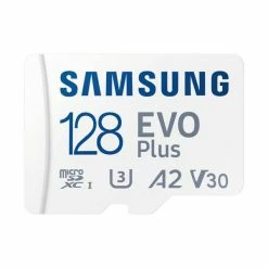 Samsung MicroSDXC Evo+ 128GB - 130MB/s, V30, U3, UHS-I - Cartes Mémoire