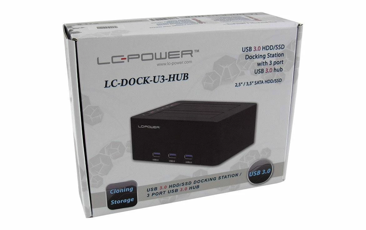 LC-Power Station D'accueil Et De Clonage LC-DOCK-U3-HUB - Accessoires Supports De Mémoire – Image 3