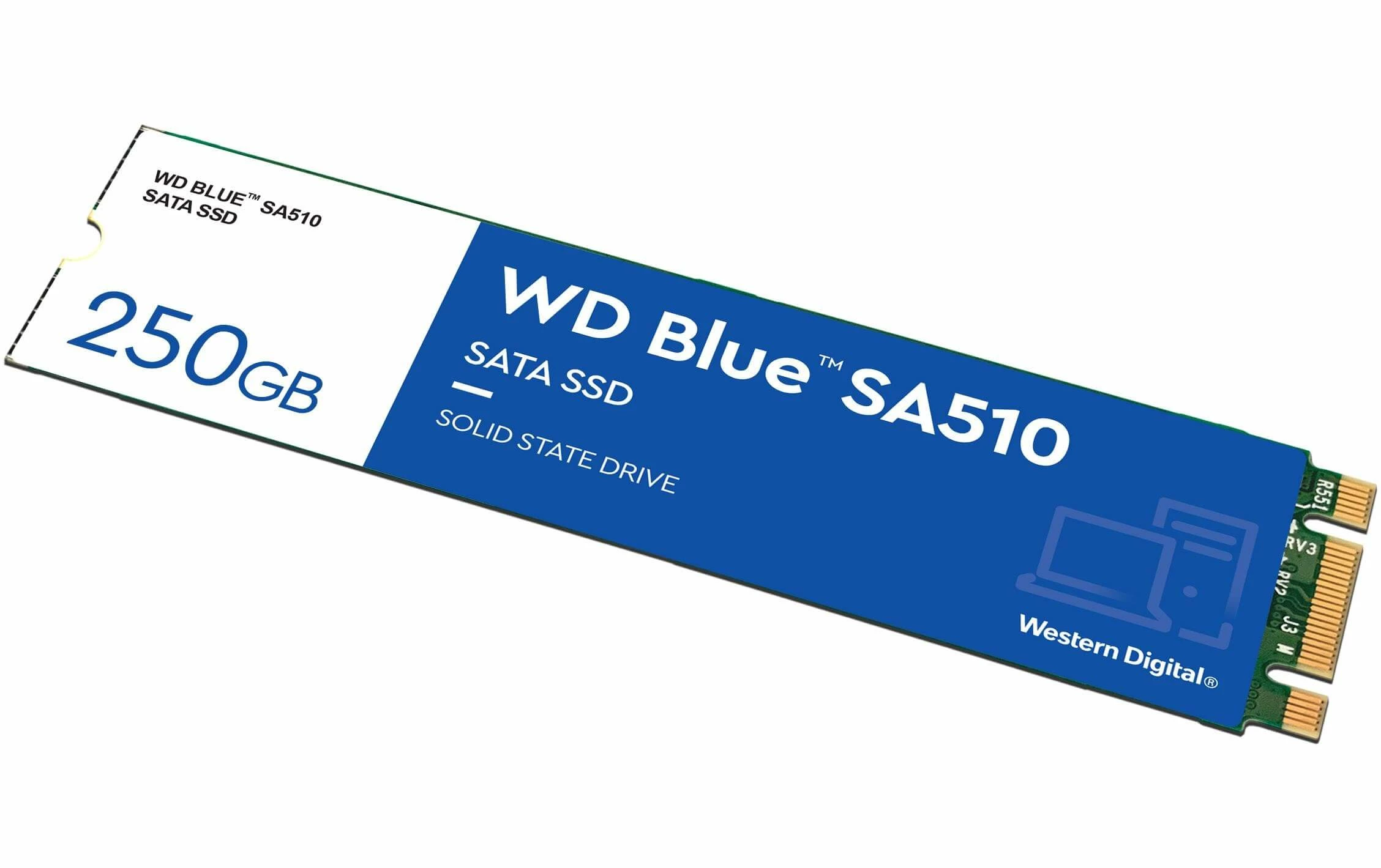 Western Digital SSD WD Blue SA510 M.2 2280 SATA 250 GB - SSD (Solid State Disks) – Image 2