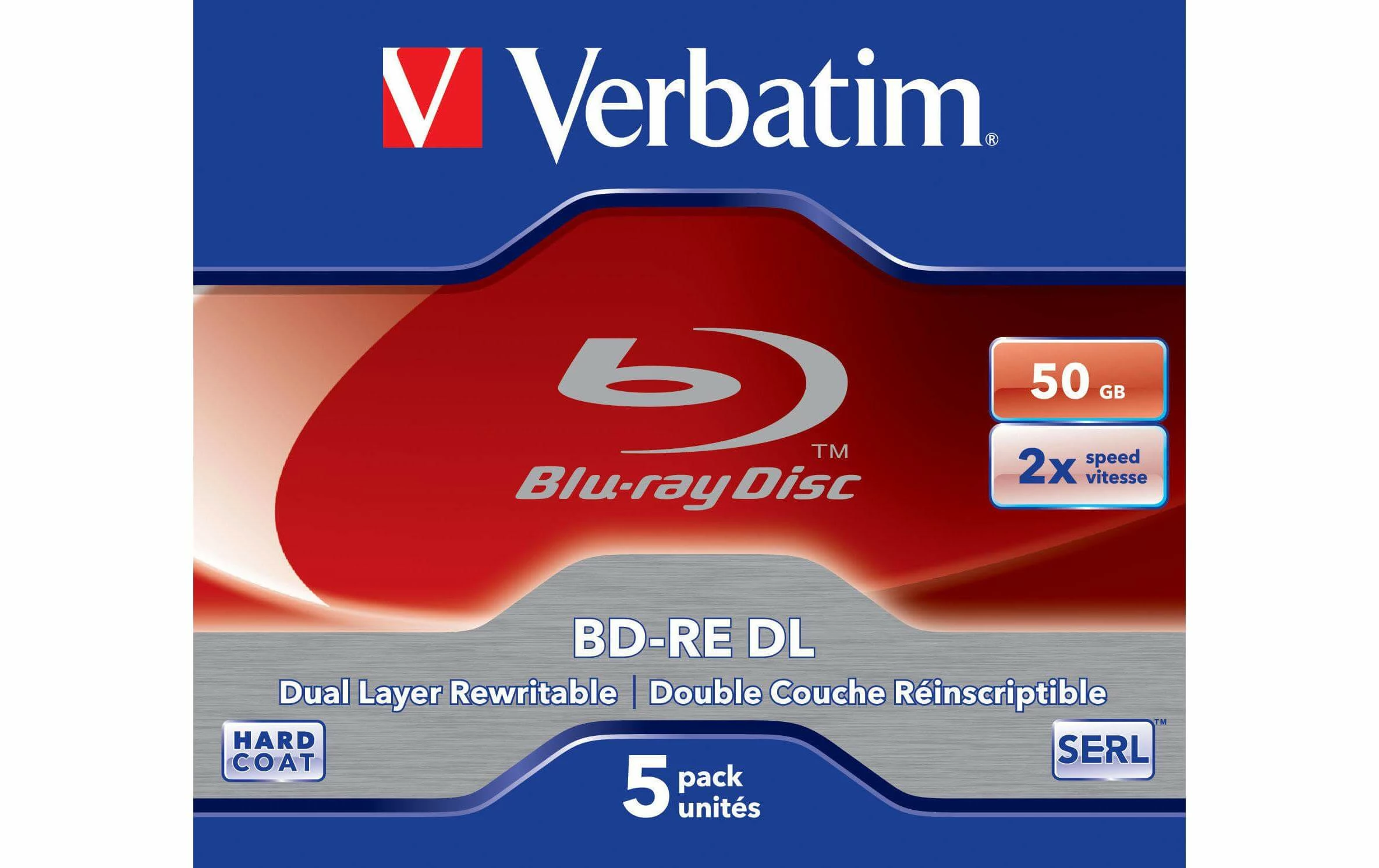 VERBATIM BD-RE 50 GB, Boîte à Bijoux (5 Pièce/s) - Disques – Image 2
