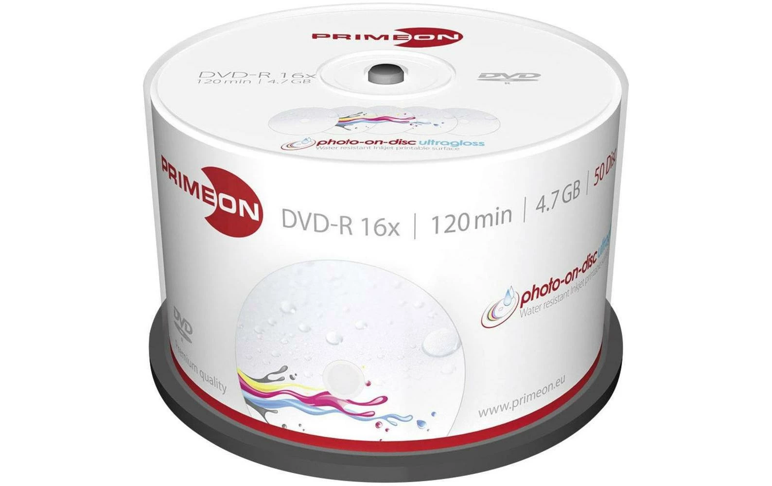 Primeon DVD-R 4.7 GB, Tour (50 Pièce/s) - Disques