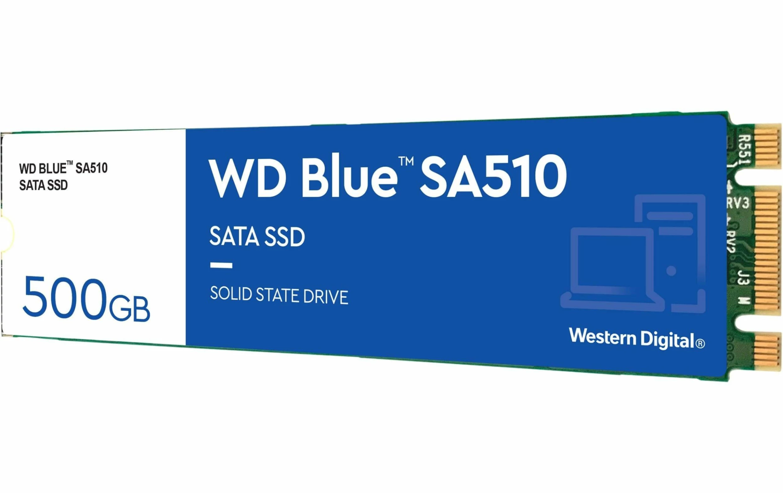 Western Digital SSD WD Blue SA510 M.2 2280 SATA 500 GB - SSD (Solid State Disks) – Image 3