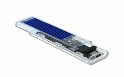 DeLock Boîtier Externe USB3.1 Typ-C - NVME SSD M.2, Transparent - Disques Durs Externes