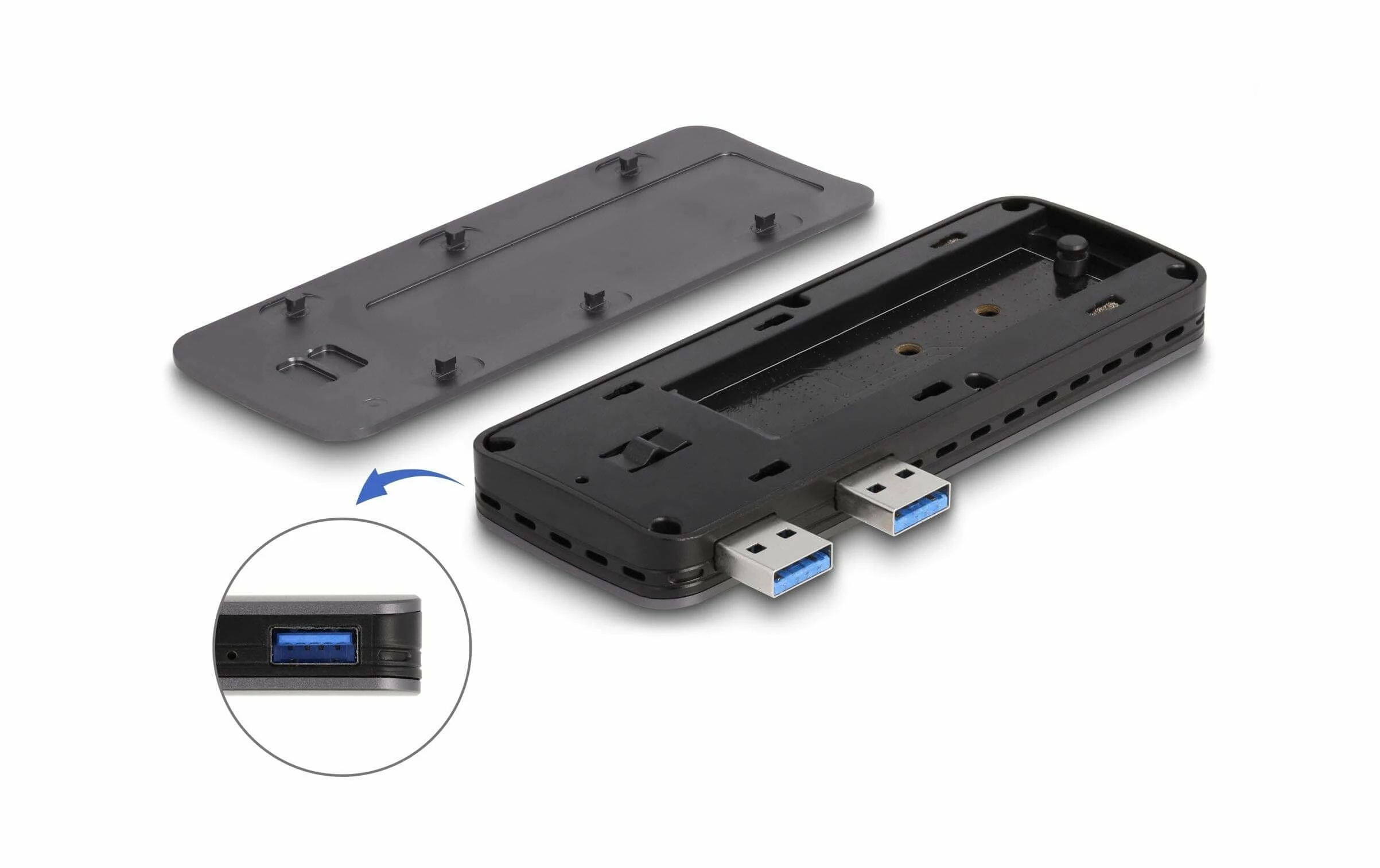 DeLock Boîtier Externe USB3.2 Gen 2 Pour PS5 Avec Slot M.2 NVMe M2 - Disques Durs Externes