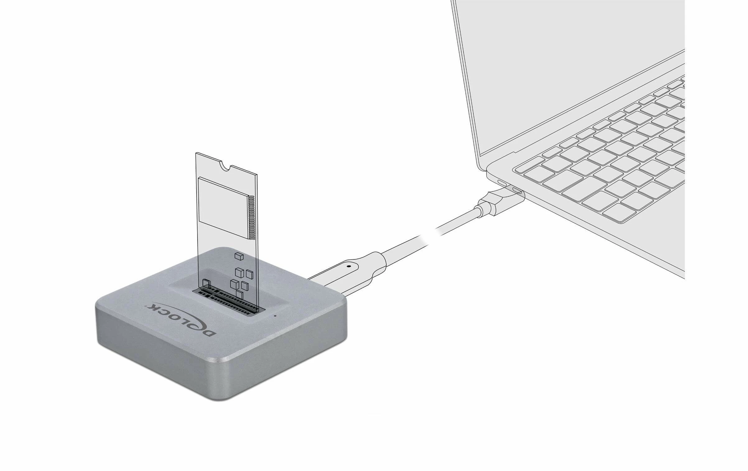 DeLock Station D'accueil USB-C - M.2 NVMe - Accessoires Supports De Mémoire – Image 3