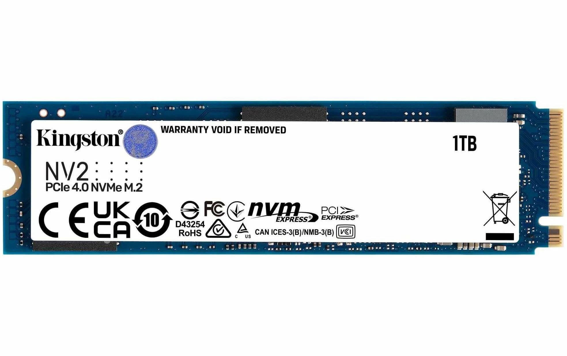 Kingston SSD NV2 M.2 2280 NVMe 1000 GB - SSD (Solid State Disks)