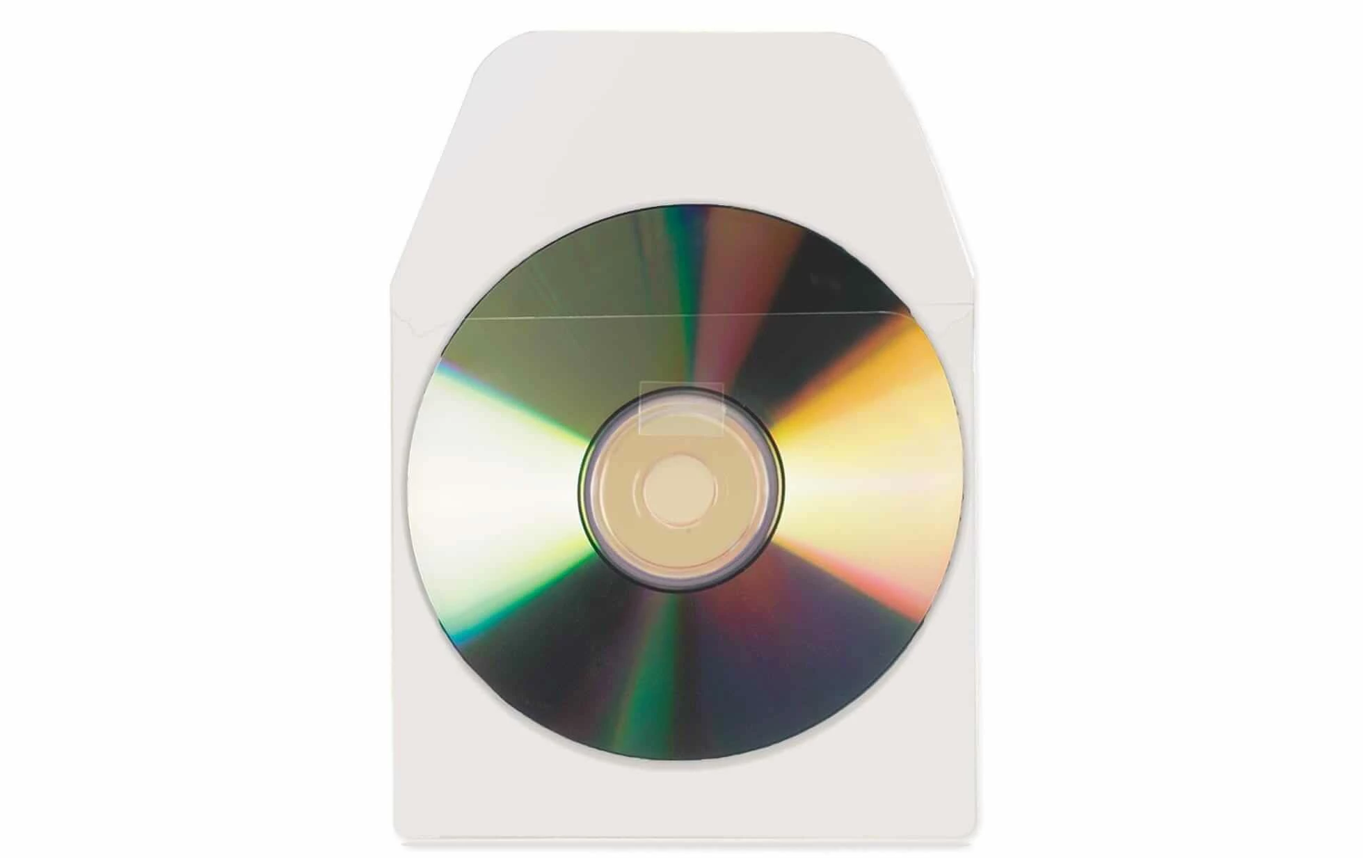 3L Housse Pour CD/DVD Avec Rabat Transparent, 100 Pièces - Conservation
