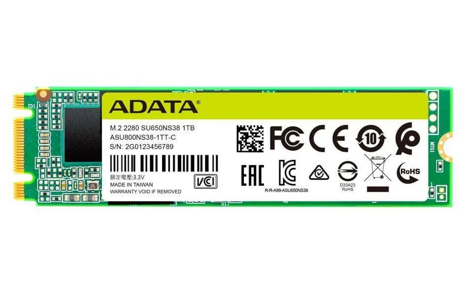 ADATA SSD Ultimate SU650 M.2 2280 SATA 1000 GB - SSD (Solid State Disks)