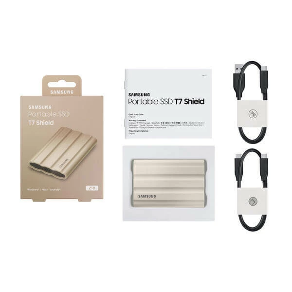 Samsung Portable SSD T7 Shield 2TB Beige - MU-PE2T0K/EU - SSD (Solid State Disks) – Image 2