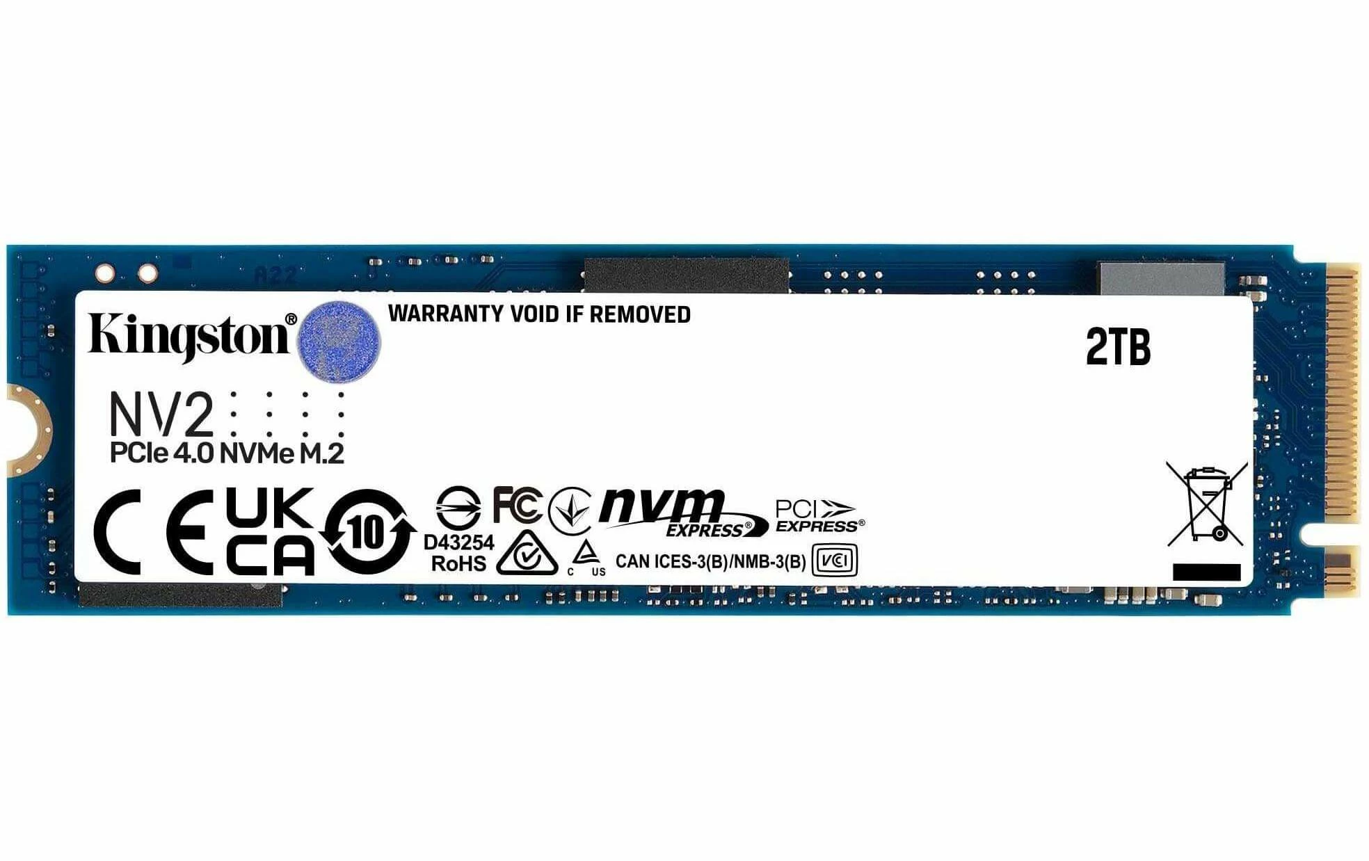 Kingston SSD NV2 M.2 2280 NVMe 2000 GB - SSD (Solid State Disks)