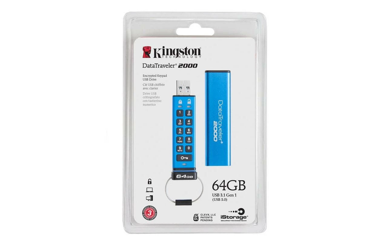 Kingston Clé USB DataTraveler 2000 Keypad USB 3.0 64 GB - Sticks USB – Image 3