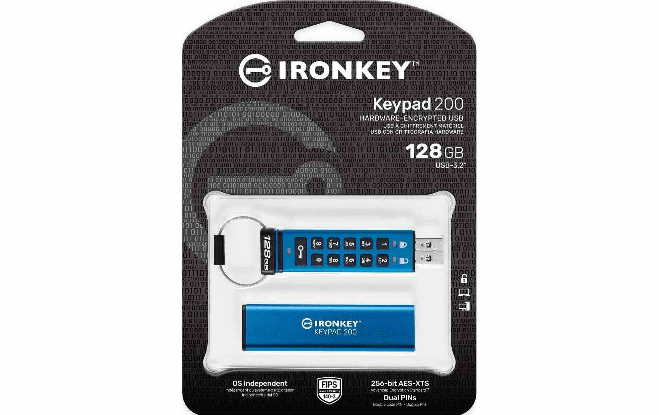 Kingston Clé USB IronKey Keypad 200 128 GB - Sticks USB – Image 3