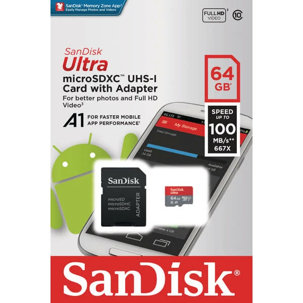 SanDisk Ultra MicroSDXC 64GB 100MB/s - Cartes Mémoire – Image 2
