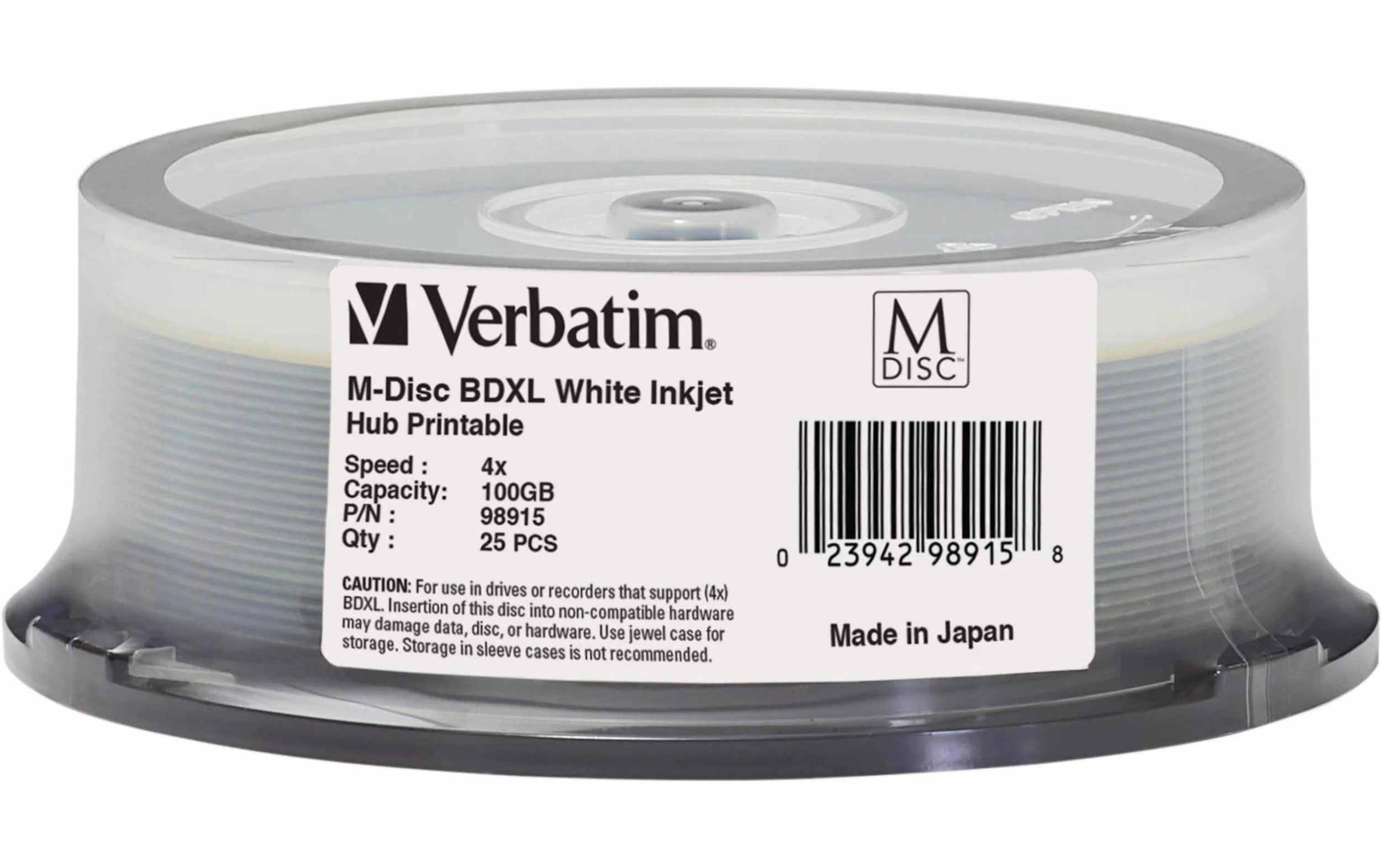 VERBATIM BD-R M-Disc 100 GB, Tour (25 Pièce/s) - Disques