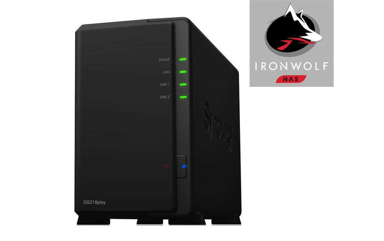Synology NAS DiskStation DS218play 2-bay Seagate IronWolf 8 TB - NAS – Image 2