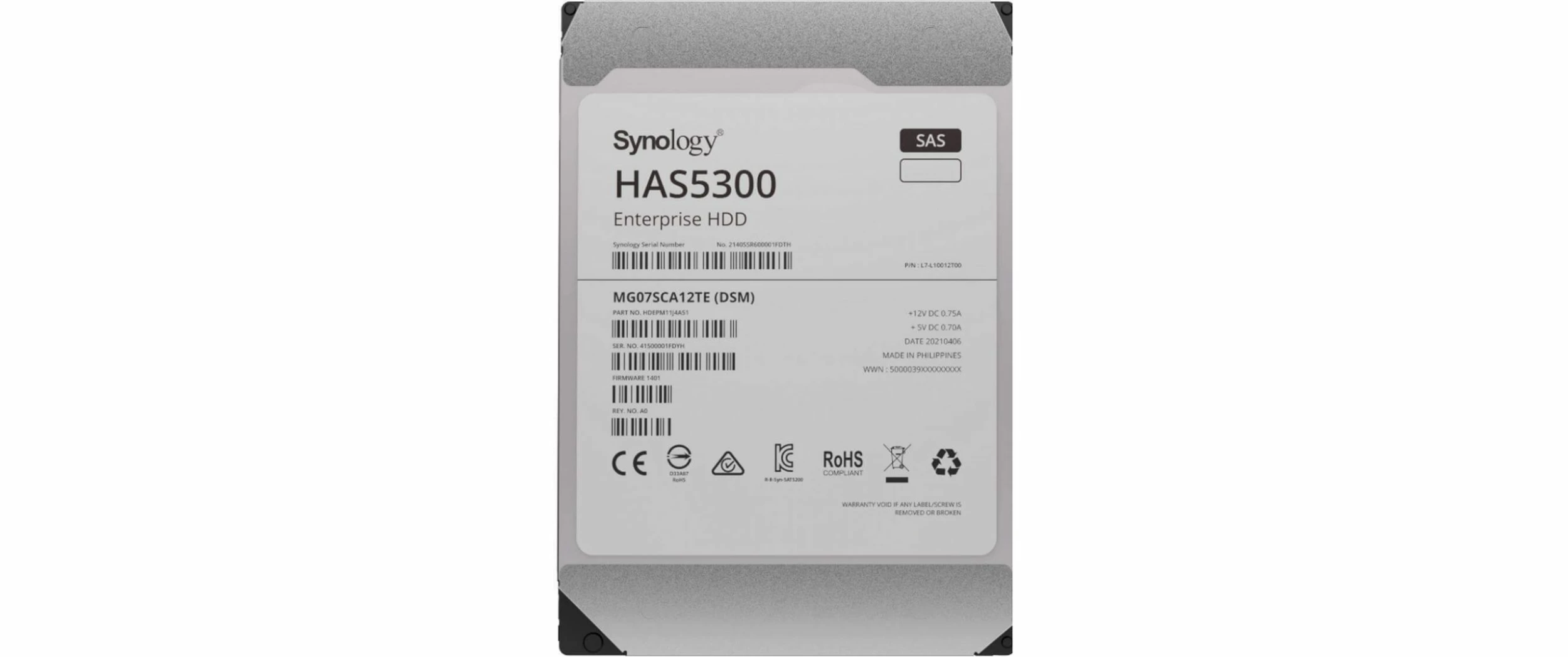 Synology Disques Durs Internes Disque Dur HAS5300 3.5
