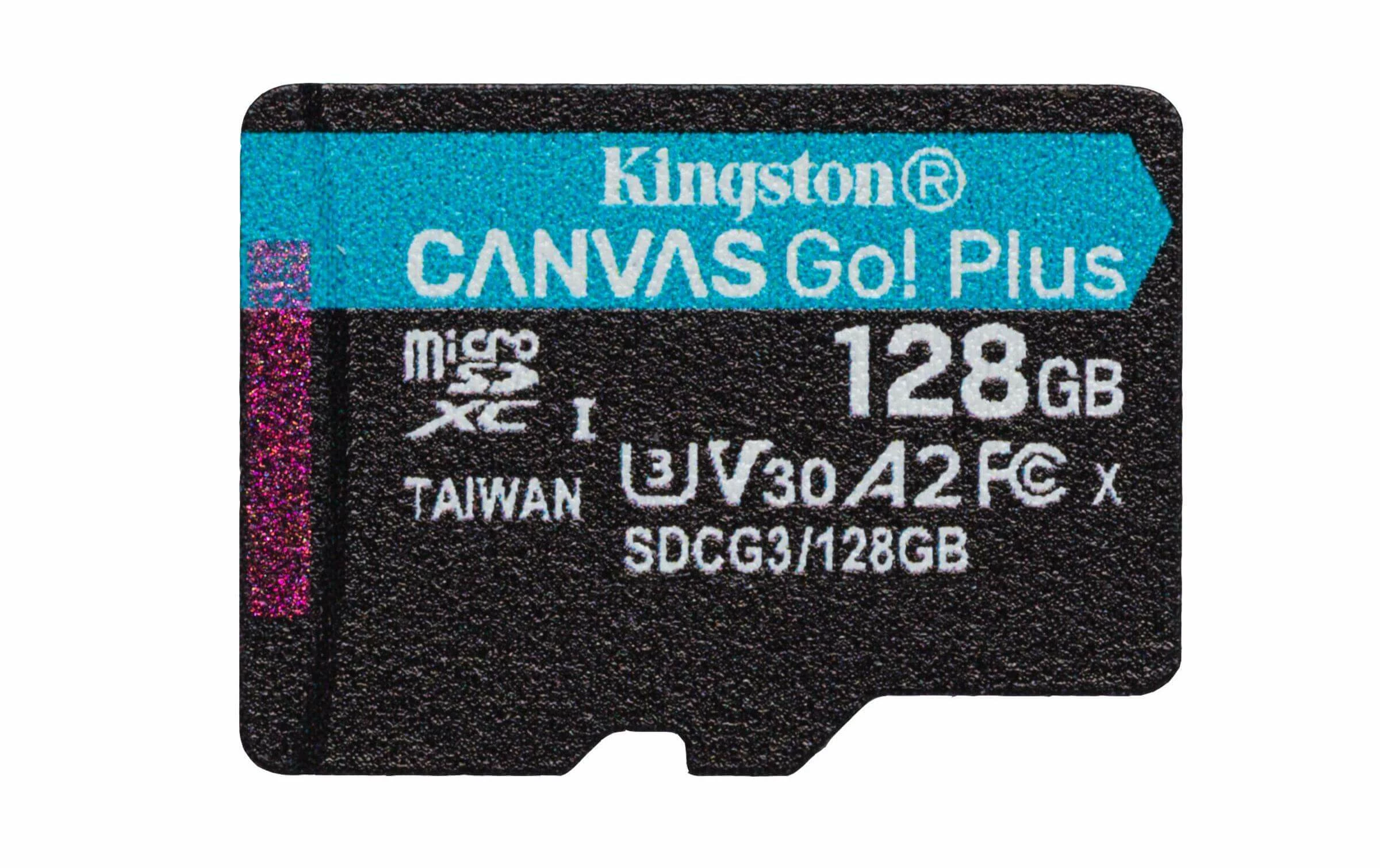 Kingston Carte MicroSDXC Canvas Go! Plus 128 GB - Cartes Mémoire