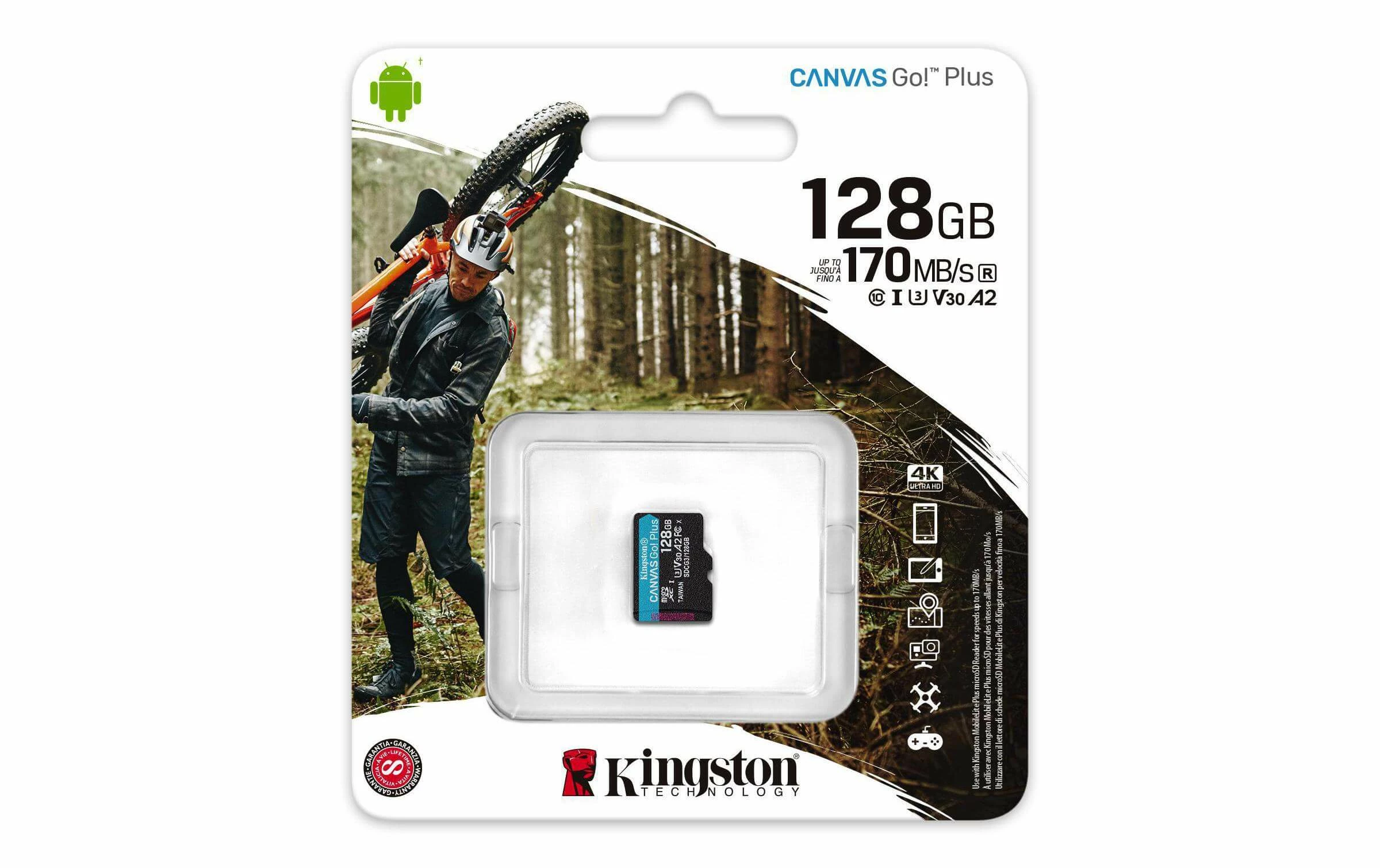 Kingston Carte MicroSDXC Canvas Go! Plus 128 GB - Cartes Mémoire – Image 2