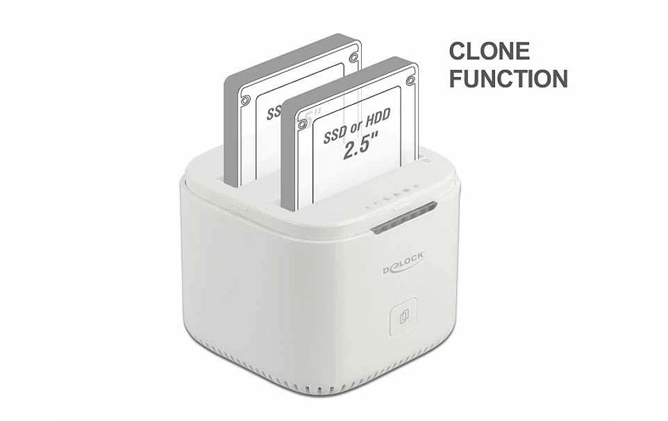 DeLock Accessoires Supports De Mémoire Station D’accueil Et De Clonage 63084 2x 2.5 – Image 3