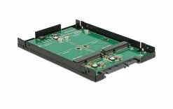 DeLock Platine Adaptatrice 2,5” SATA - 2x MSATA Avec RAID - Accessoires Supports De Mémoire