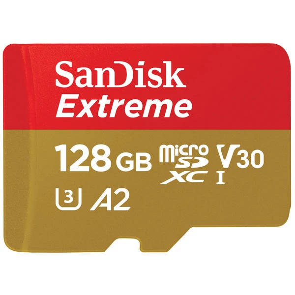 SanDisk Extreme MicroSDXC 128GB - 190MB/s, U3, UHS-I - Cartes Mémoire