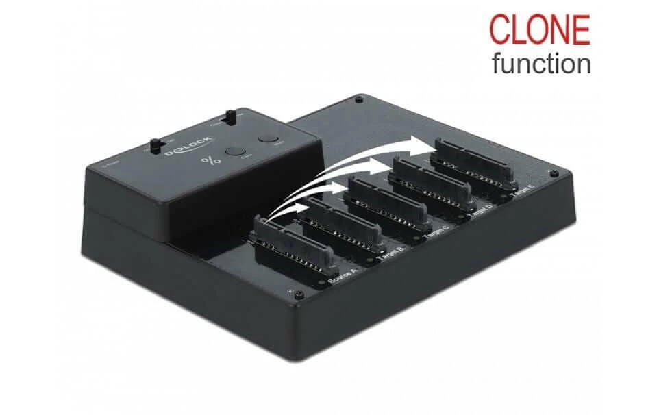 DeLock Accessoires Supports De Mémoire Station D’accueil Et De Clonage 64098 Pour 5x 2.5 – Image 2