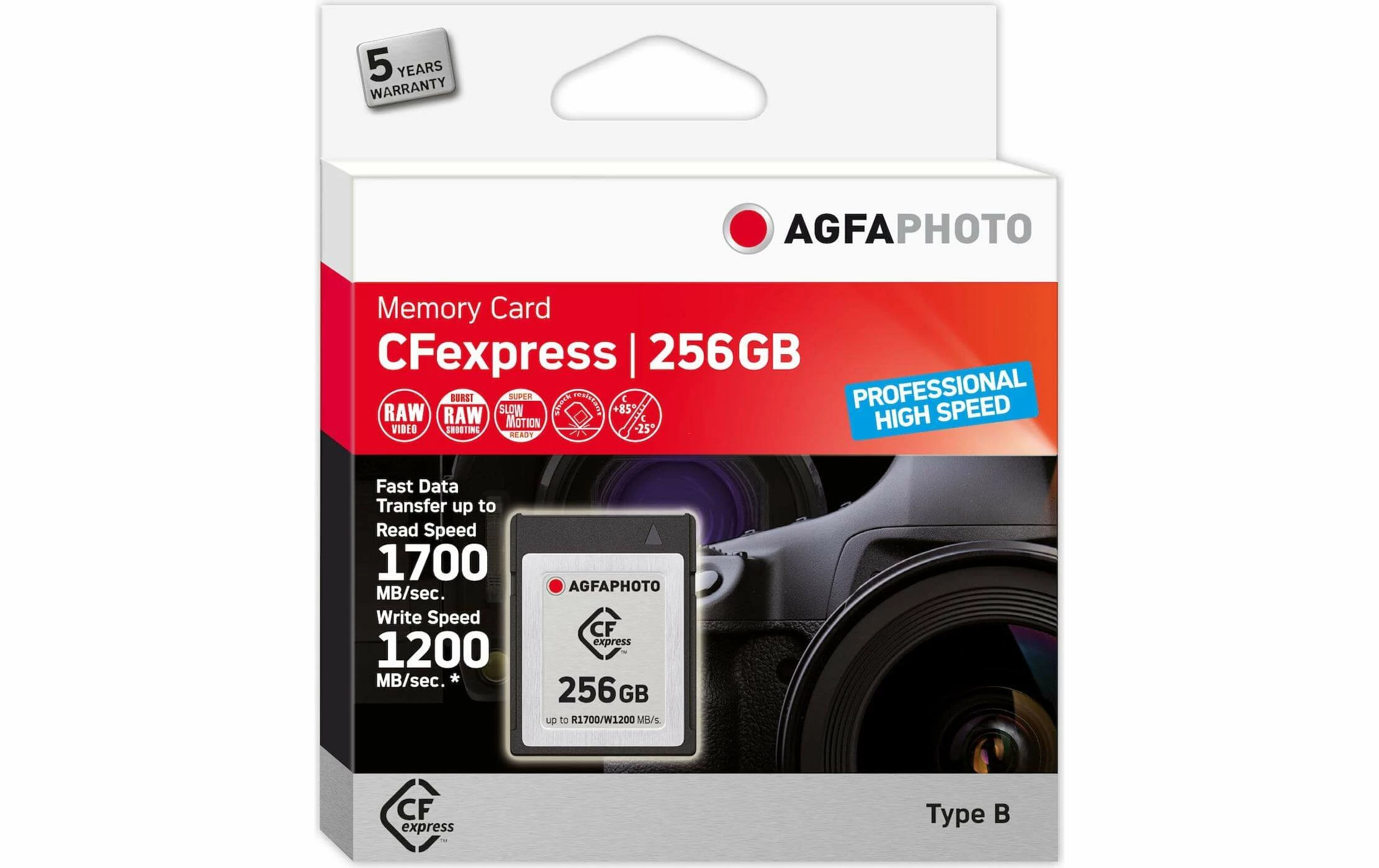 Agfaphoto Carte CFexpress Professional 256 GB - Cartes Mémoire