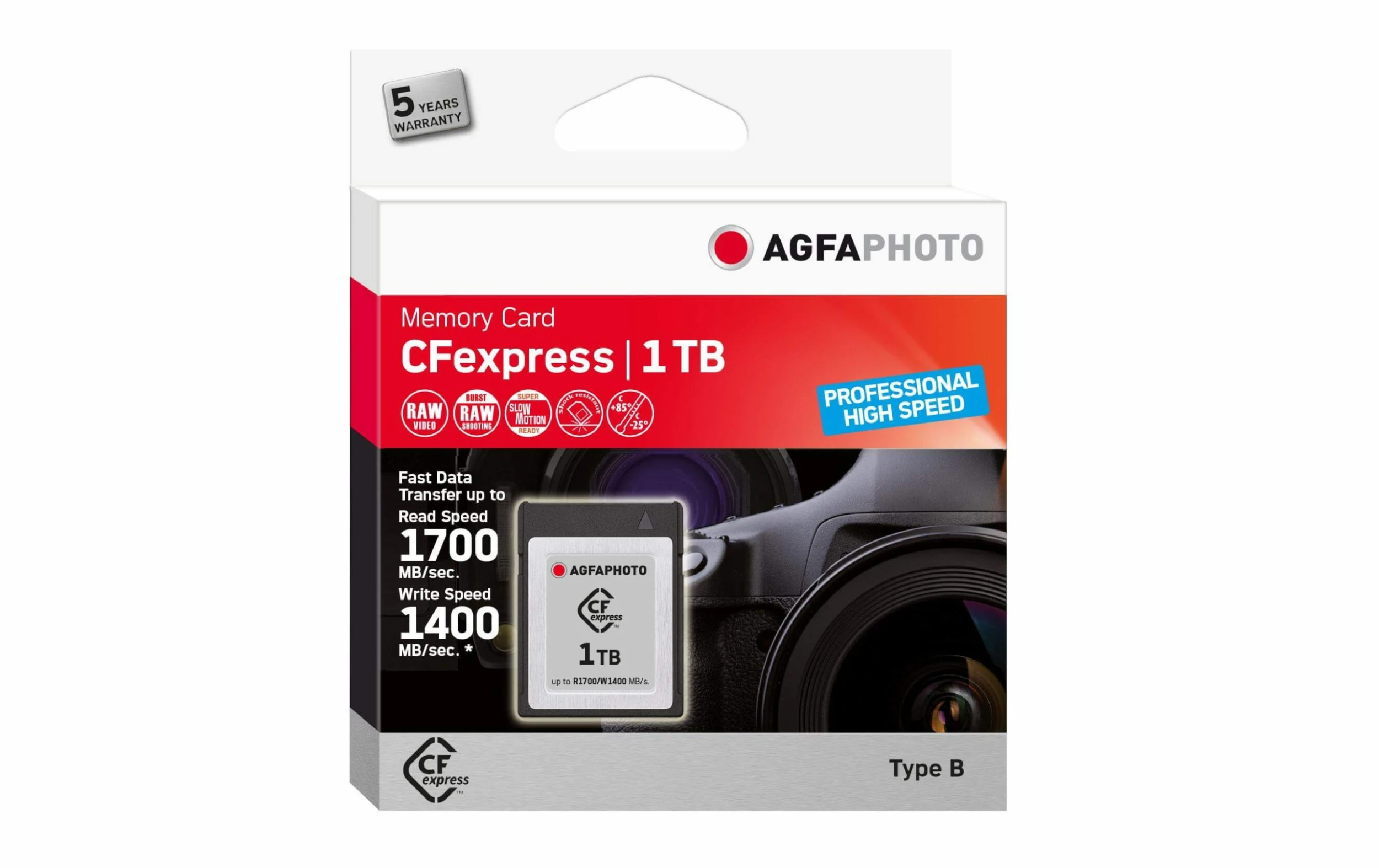 Agfaphoto Carte CFexpress Professional 1000 GB - Cartes Mémoire