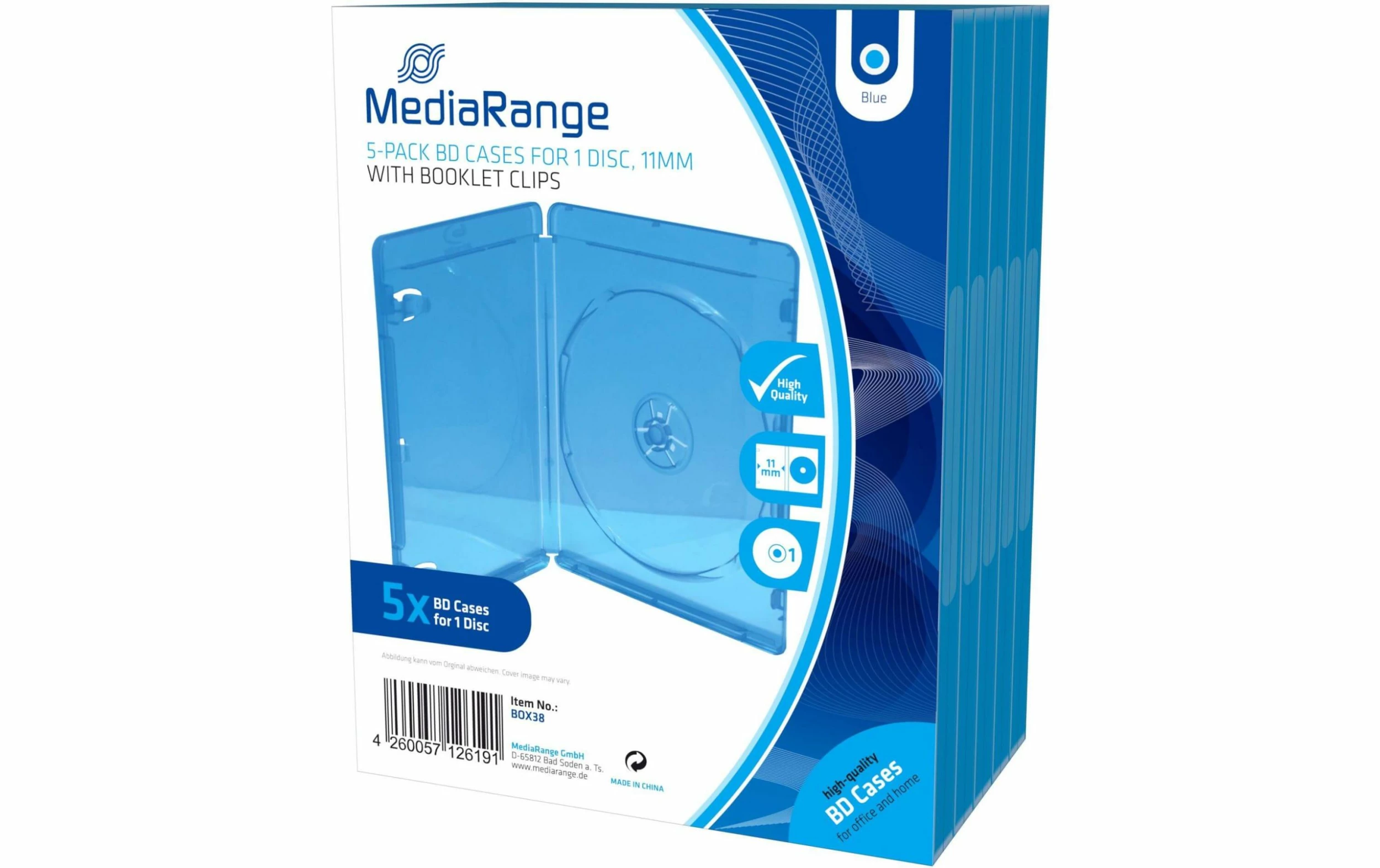 MediaRange Housse Blu-Ray 1 Disc - Médias CD