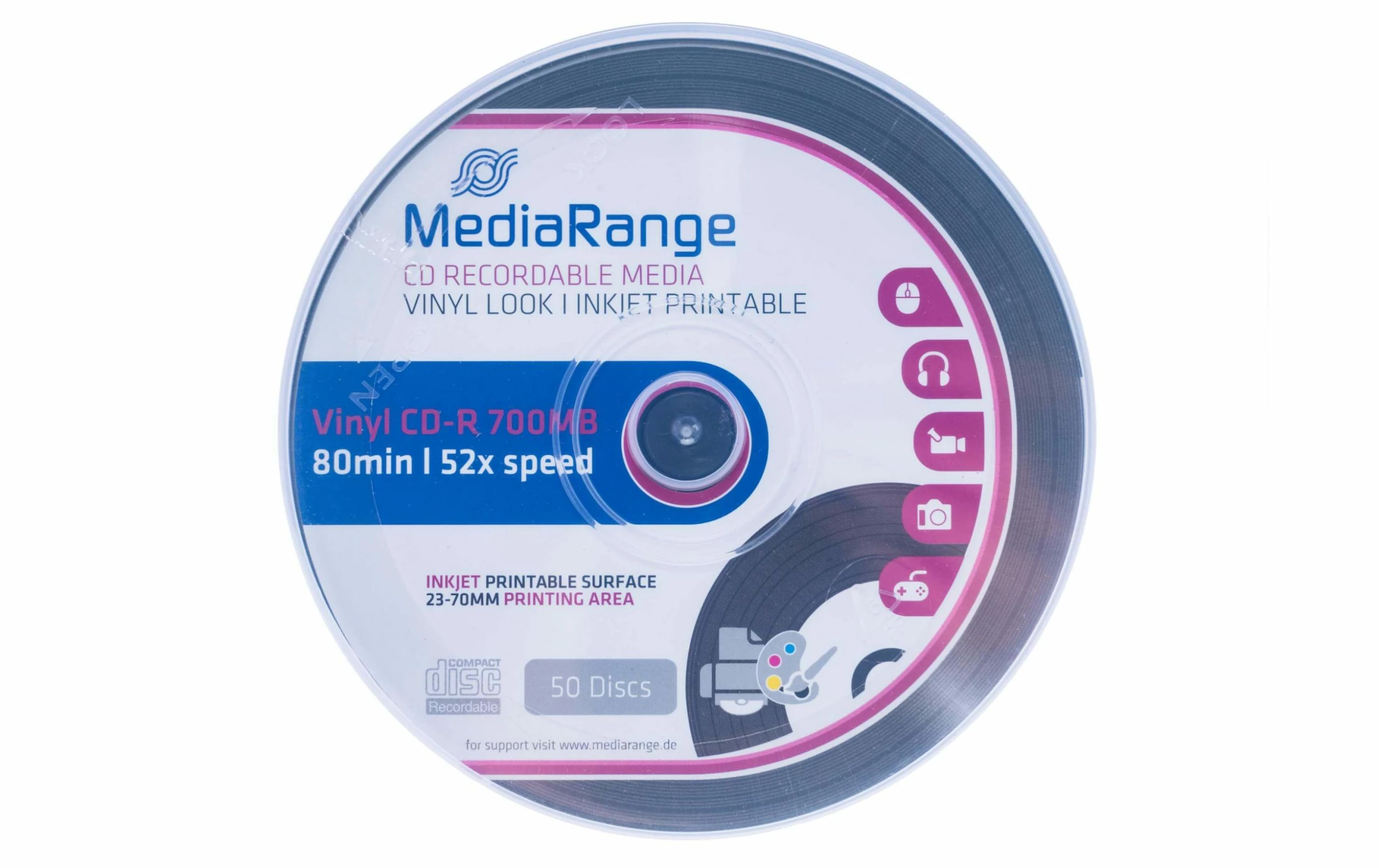 MediaRange CD-R Support 700 MB, Broche (50 Pièces) - Médias CD