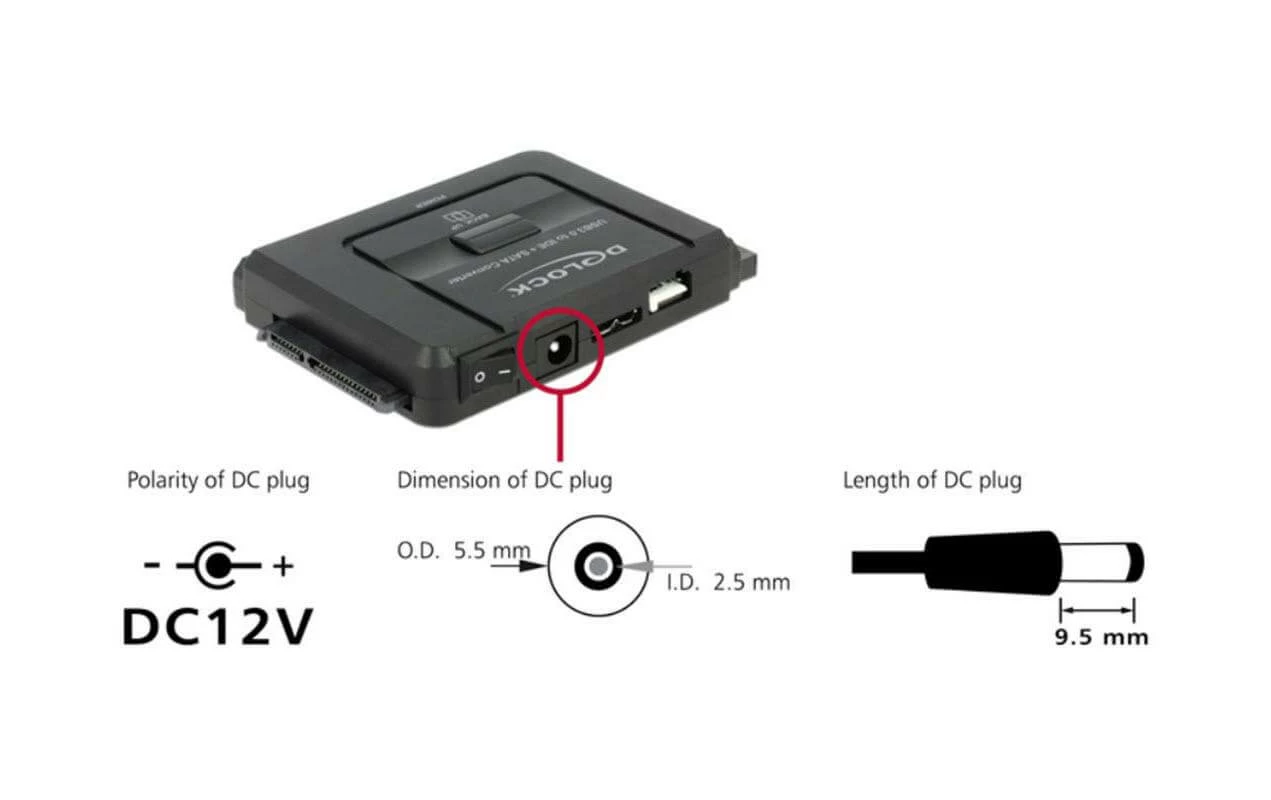 DeLock Convertisseur USB 3.0 Vers SATA III / IDE 40 Broches / IDE 44 Broches - Accessoires Supports De Mémoire – Image 3