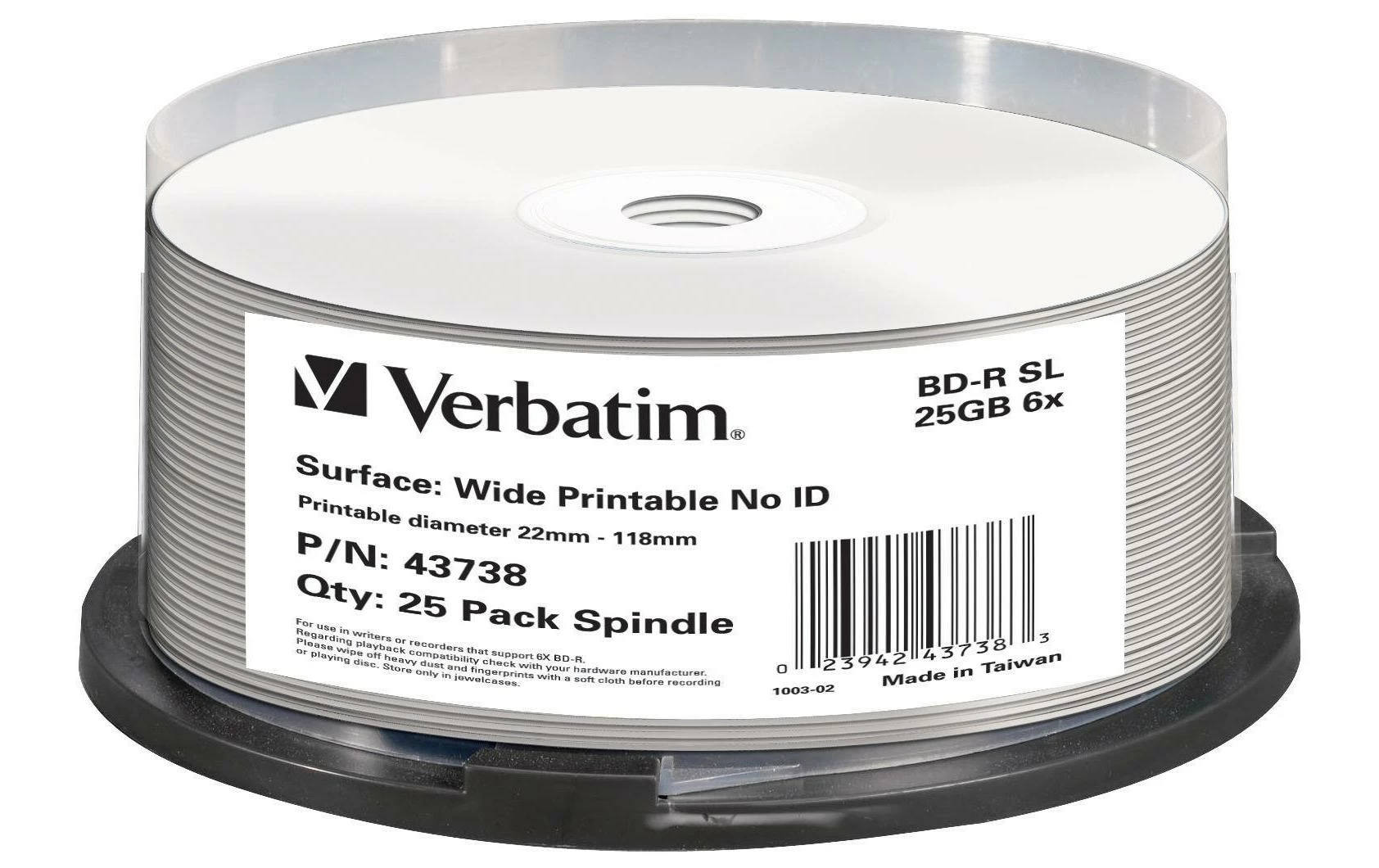 VERBATIM BD-R 25 GB, Tour (25 Pièce/s) - Disques