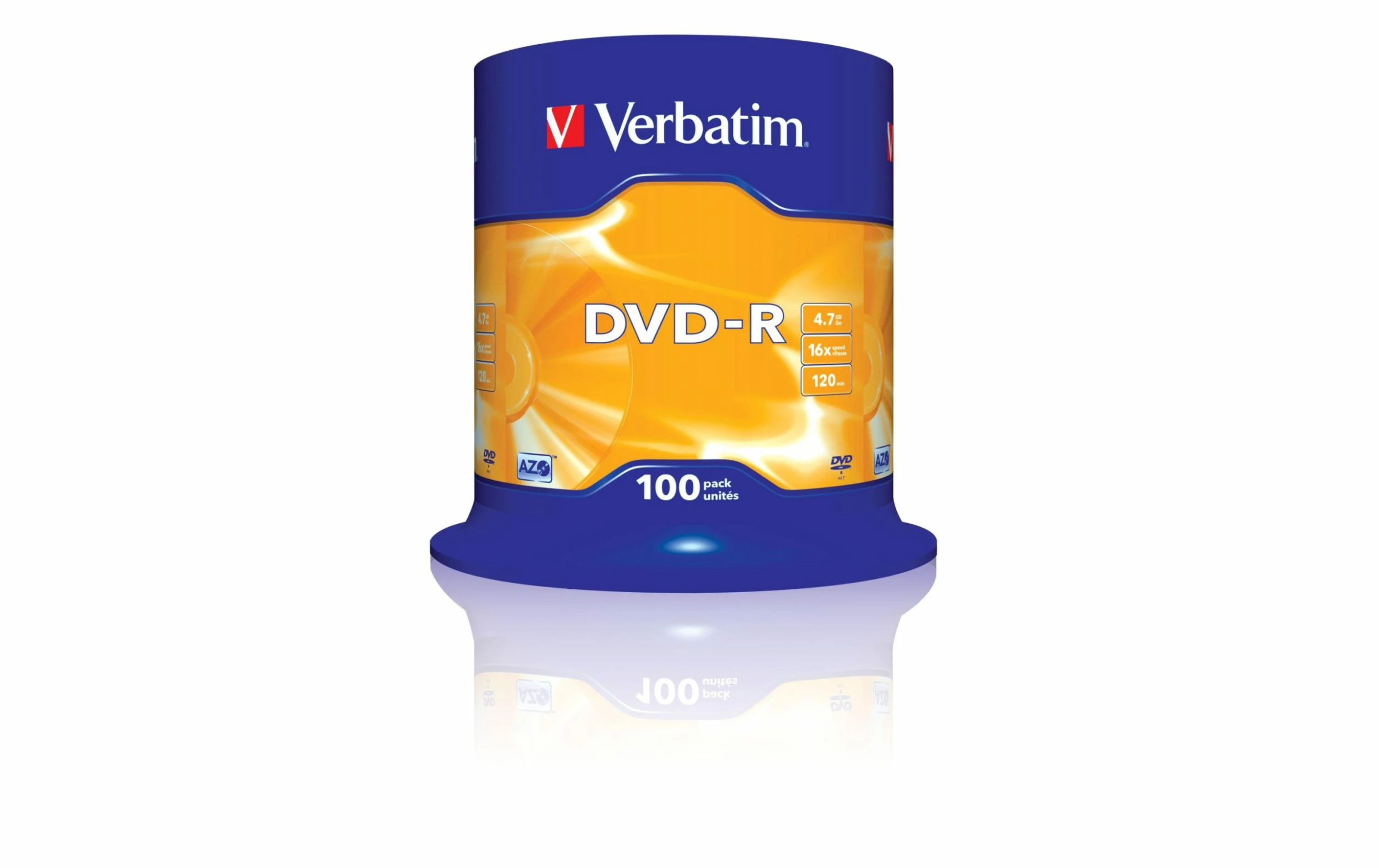 VERBATIM DVD-R 4.7 GB, Tour (100 Pièce/s) - Disques