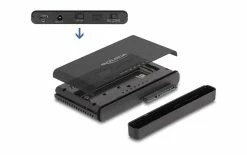DeLock Convertisseur USB-C Pour 1x M.2 NVMe SSD +1x SATA SSD/HDD - Accessoires Supports De Mémoire