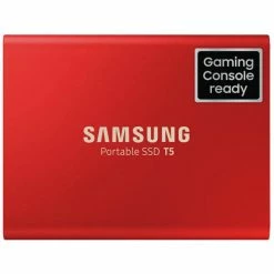 Samsung Portable T5 1000 GB Rouge - SSD Externe - SSD (Solid State Disks)