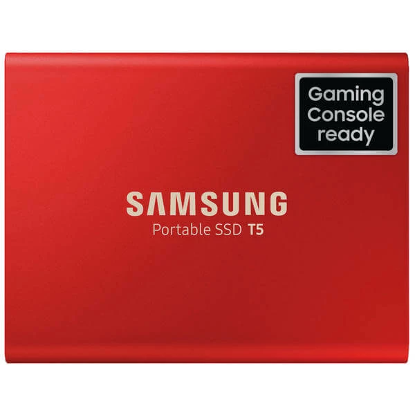 Samsung Portable T5 1000 GB Rouge - SSD Externe - SSD (Solid State Disks)