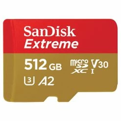 SanDisk Extreme MicroSDXC 512GB - 160MB/s, U3, UHS-I - Cartes Mémoire