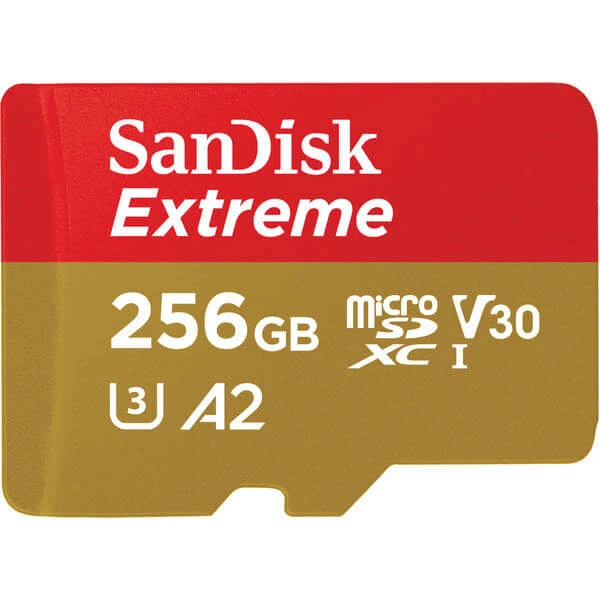SanDisk Extreme MicroSDXC 256GB - 160MB/s, U3, UHS-I - Cartes Mémoire