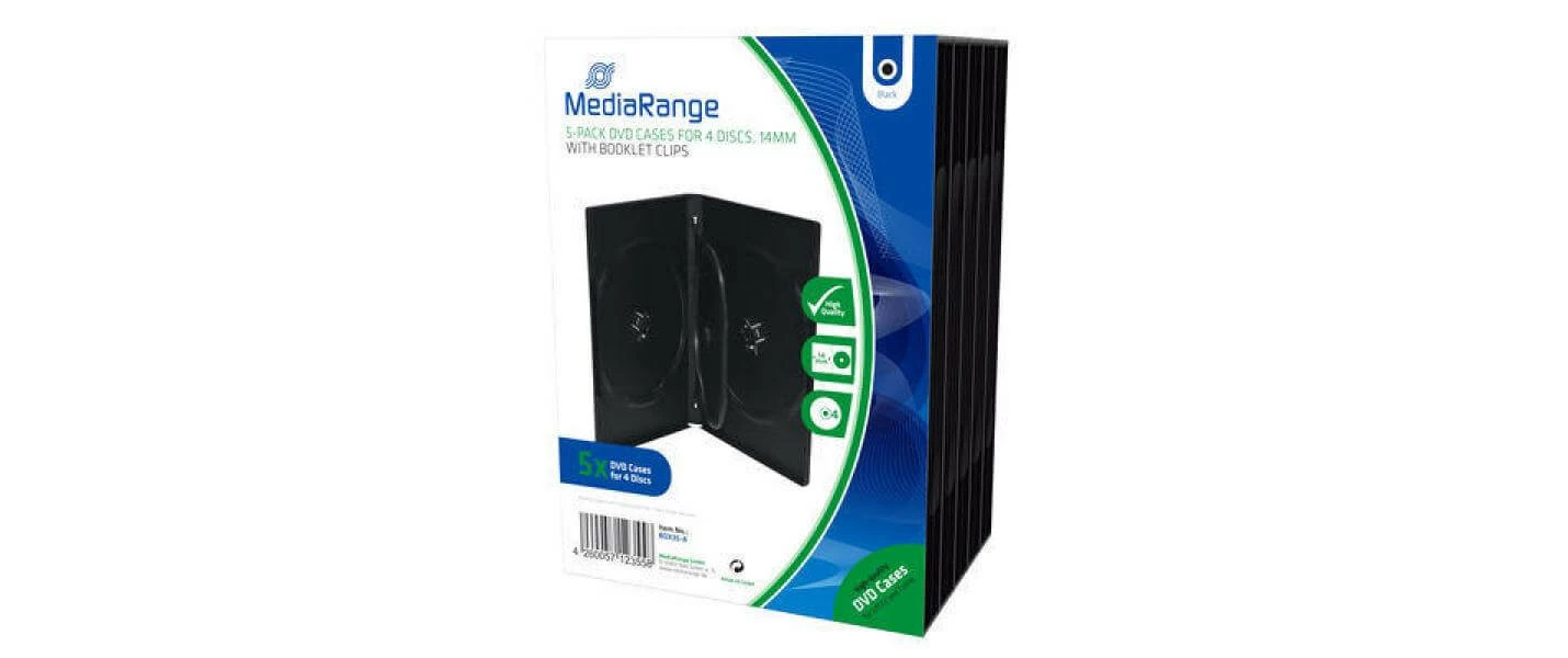 MediaRange Housse DVD 4 Disc - Médias CD