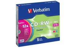 VERBATIM CD-RW 0.7 GB, Slimcase (5 Pièce/s) - Disques