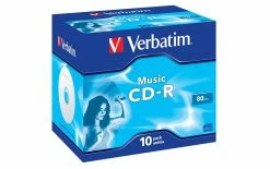VERBATIM CD-R 0.7 GB, Boîte à Bijoux (10 Pièce/s) - Disques